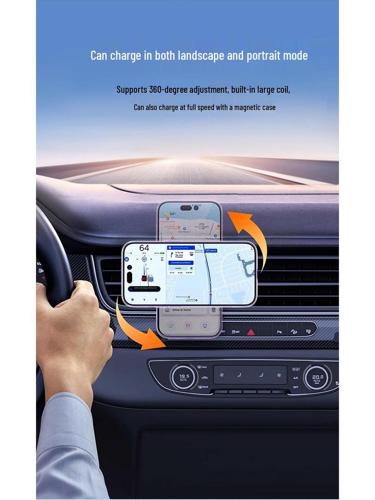 2026 Universal Magnetic Car Phone Holder with Wireless Fast Charging for Apple and Android Devices