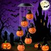 Solar Halloween String Lights Skull Ghost and Pumpkin Heads Outdoor Horror Decorations for Garden Yard Patio Haunted House Decor