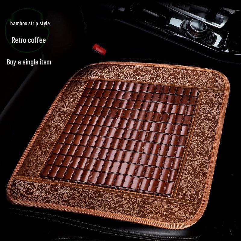 Противоскользящая бамбуковая подушка на сиденье для экскаватора, вилочного погрузчика и автомобиля - летняя прохлада, потостойкая подкладка