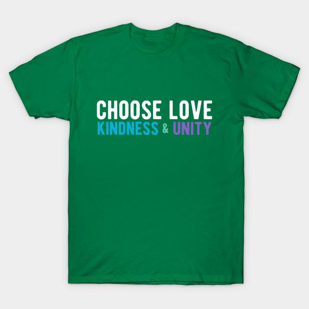Unisex Fashion TShirt Choose Love Kindness And Unity White Blue Purple Print TShirt Plus Size XS-6XL T-Shirt 100%Cotton Tops O Neck Short Sleeve Tees