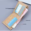 Men's Bi-fold Canvas Leather Wallet with Card Holder