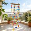 Crystal Bead Window Decoration Suncatchers, Crystals Hanging Suncatcher, Colorful Glass Beads Chain Outdoor Garden Ornament Wind Chimes for Porch Home