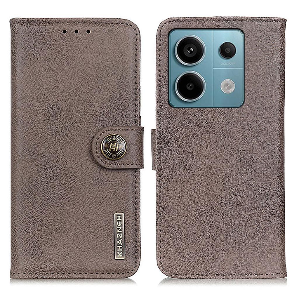 KHAZNEH For Xiaomi Redmi Note 13 Pro 5G/Poco X6 5G Cell Phone Cases Cowhide Texture Wallet Cover