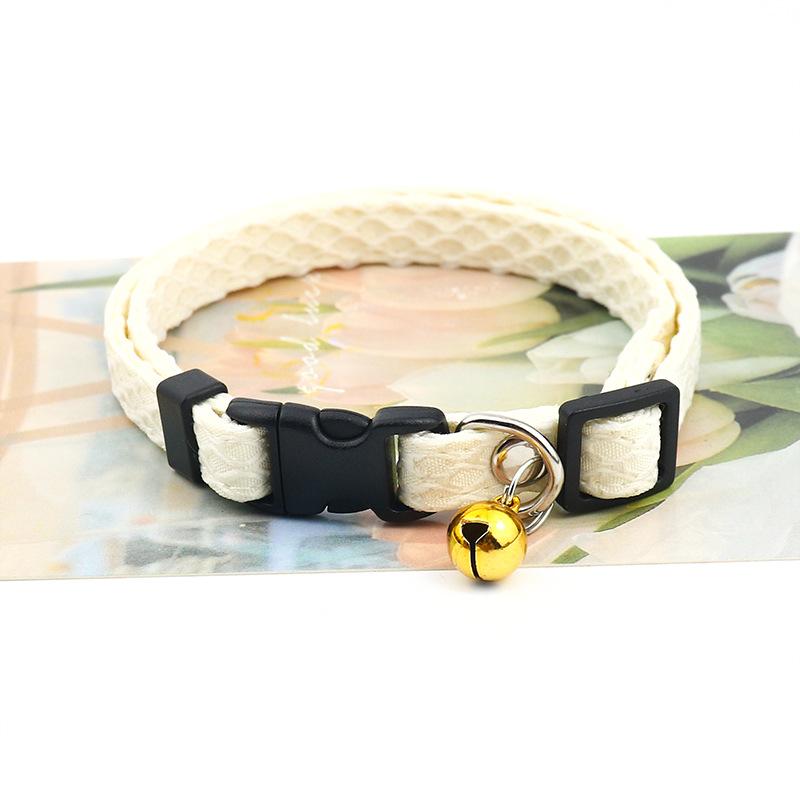 Cat Collar Adjustable Cotton Colored Puppy Collar with Bell for Puppies and Kittens Outdoor Travel To Prevent Lost Pet Collar