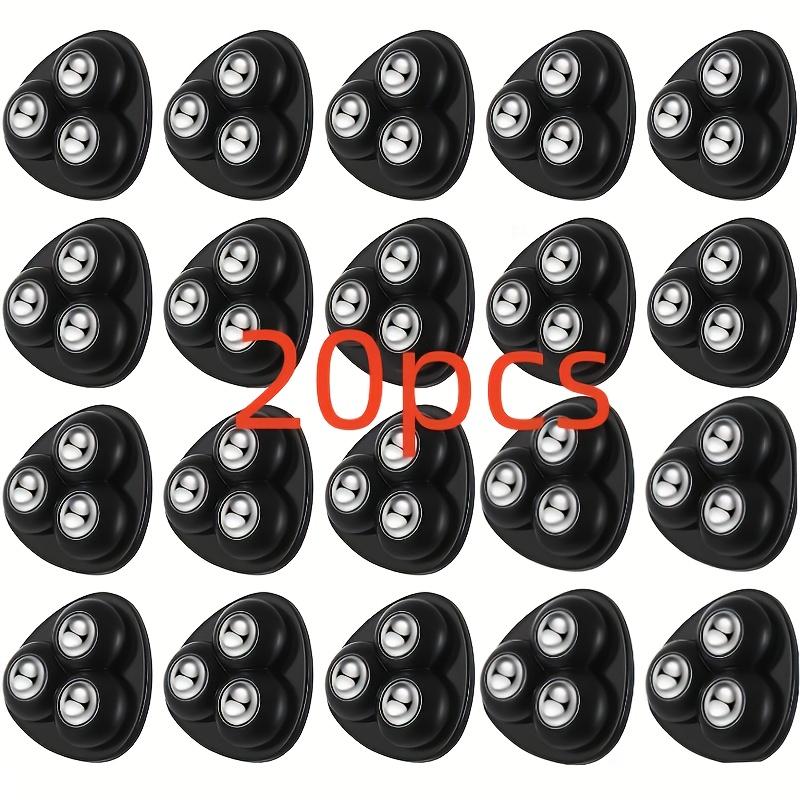 

20pcs Heavy-Duty Mini Rolling Wheels with 360° Swivel Base - No-Drill Installation, Silent Operation, Stainless Steel Bearings