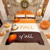 Homewish Happy Fall Duvet Cover SetRustic Pumpkin Maples Bedding SetPet Dogs Bed Set For ChildrenBreathable Home Decor
