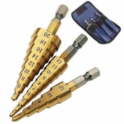 3 Stücke Hss Kobalt Mehrere Loch 50 Größen Schritt Bohrer Set Werkzeuge