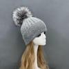 Custom Strip Knit Luxury Designer Winter Pompom Beanies Unisex Warmly Angora Wool Hat With Big Pom Poms