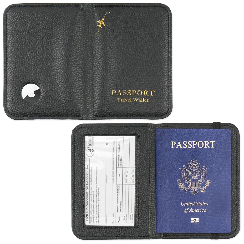 Jasenna Paszport Przechowywanie Paszportu Etykieta na Kartę Paszportową Premium PU Stylowe Etui, Ochrona przed Skanowaniem, Pokrowiec, Kieszenie Wielofunkcyjne, Etui, Portfel, Skóra,