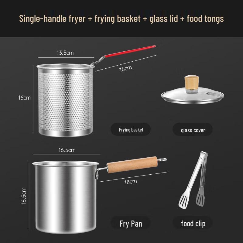 Qiwei Thick 304 Stainless Steel Deep Fryer