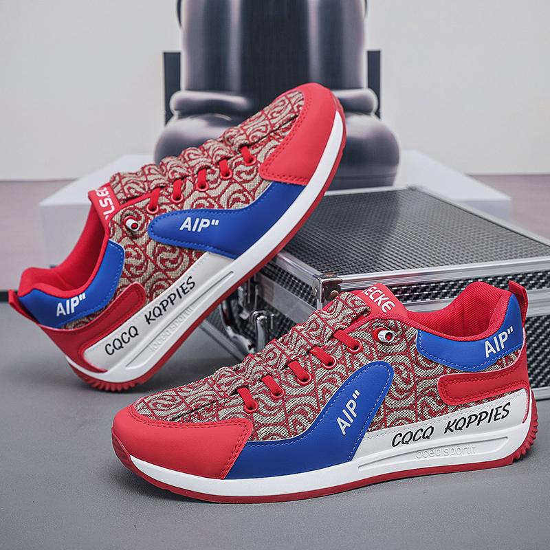 Men's Shoes  New Summer Breathable Canvas Sports Casual Shoes Lace-up Forrest Gump Running Shoes Student Daddy Shoes