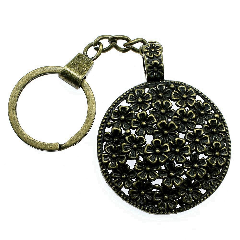 The Flower Of Life Keychain Craft Jewelry Victory Symbol Key Ring 30mm