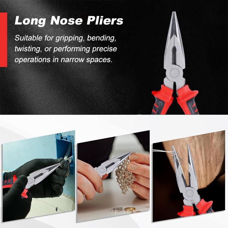 1/3PCS 6/8-inch Wire Pliers Sharp Large Opening Diagonal Pliers for Cutting Twisting Clamping Metal Wires Home Industrial Tool