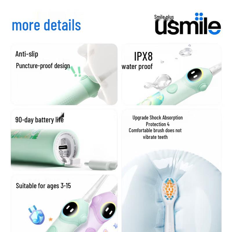 usmile Q20 Kids Digital Electric Toothbrush CN plug (adapter included)