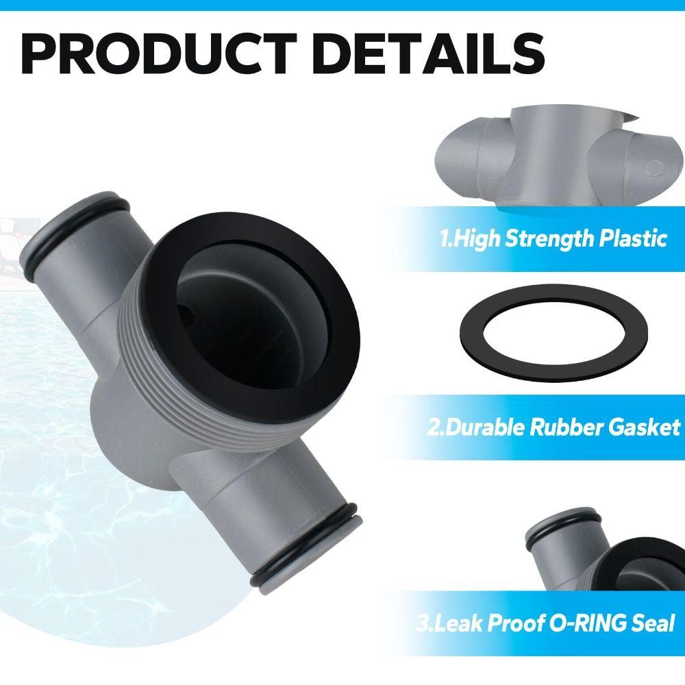 Adattatore per Tubo Piscina a 3 Vie Resistente alle Perdite P61408 Connettore per Tubo Piscina per P61408 Manutenzione Piscina