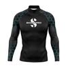 Rash Guard Masculino com Proteção UV 50 de Manga Longa para Surf, Mergulho, Snorkel, Proteção UV, Esportes Aquáticos, Top de Roupa de Neoprene