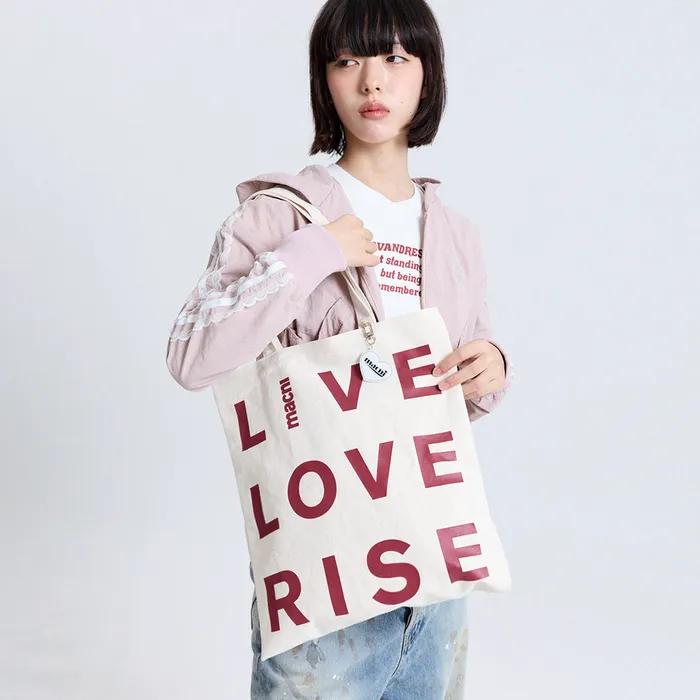 LLR SLOGAN ECO BAG OATMEAL