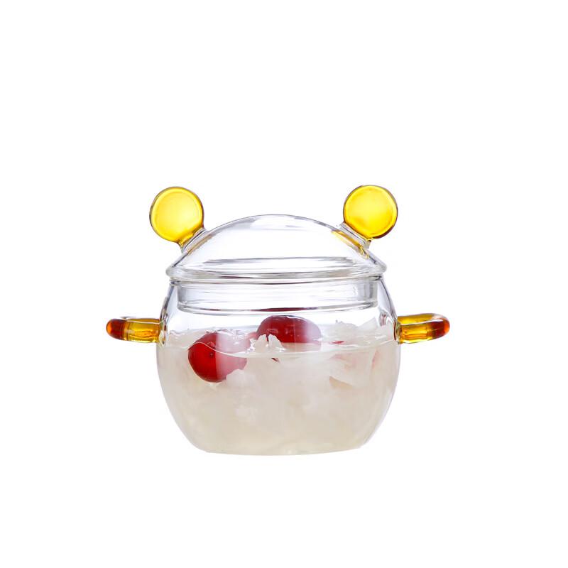

Wutuo Cute Glass Baby Food Steaming Bowl with Handles