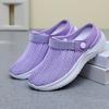 Summer women's breathable hollow mesh shoes one pedal lazy half drag hole shoes fashion casual beach women's sandals