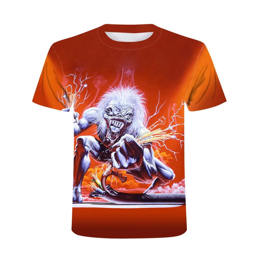 2025 New Summer Tide Muscle Warrior Pictures Men's T-shirt Casual 3D Printed T-shirt Hip Hop Metal Personality Crewneck Top 6XL