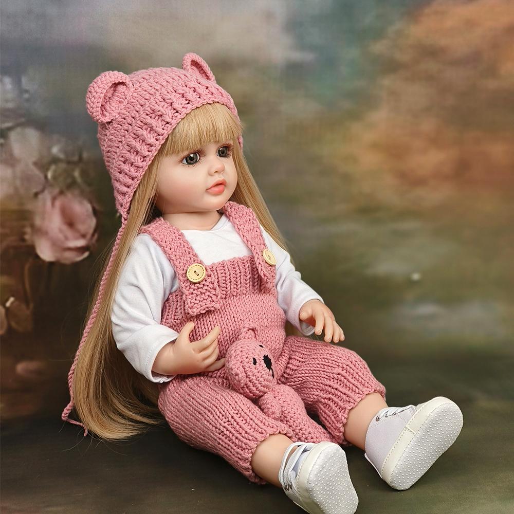 Fashion New Reborn Doll 55cm Full Glue Simulation Baby Doll Birthday Gift Girl Toy Doll For Children