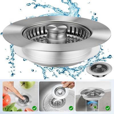 Kitchen Sink Drain Strainer Anti-clogging Pops-Up Stopper For Kitchen Sink