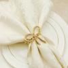 8 Pieces Hollow Out Bowknot Napkin Rings Christmas Decoration Table Setting Gift
