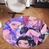 Huntrix (180) Round Office Rug Decorative Floor Rug for Office Bedroom Living Room and Home Space