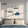 Nautical Home Decor 3Pcs Rustic Wooden Fish Wall Decor, Coastal Hanging Art, Handcrafted Sculptures Mediterranean Beach Themed Decoration for Bathroom