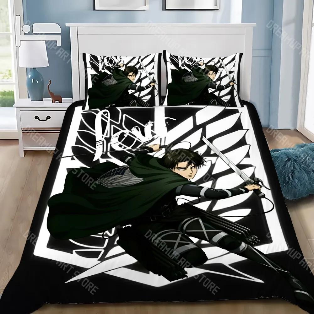 Bettbezug Kissenbezug Bettwäsche-Set Erwachsener Junge Attack on Titan Mädchen Schlafzimmer Dekoration Kinder Geschenk Einzel Doppel Groß Si