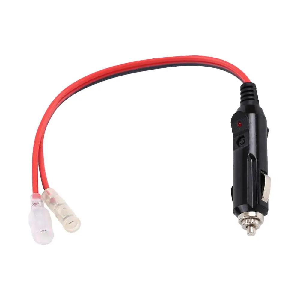 Розетка прикуривателя Автомобиль Транспортное средство Электрический Разъем прикуривателя Светодиодная розетка прикуривателя Вилка Адаптер зарядного устройства Адаптер Вилка C5E8 чёрный