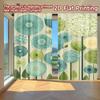 2D FLAT PRINTING 2pcs Curtains (Without Rod) Floral Pattern In Soft Colors Modern Fashionable Curtainments During the Saint