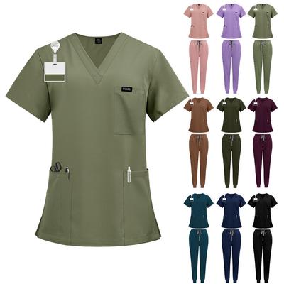 Lékařská sestra Lékařské uniformy Košile Scrubs Dámská Jogger souprava Nemocniční doplňky Operační sál Chirurgické pláště Pánské pracovní oblečení