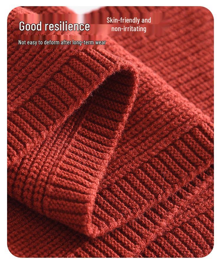 Roter Kinder-Strickschal - Niedlicher, Warmer, Winddichter, Hautfreundlicher Nackenschal