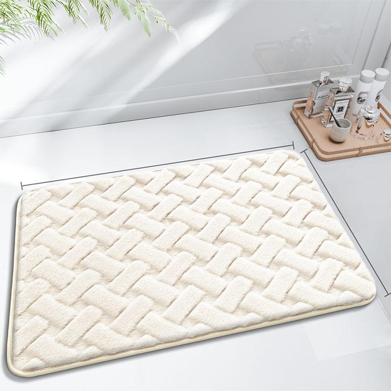 Schwamm Badezimmer Kaschmir Verdickungsmatte Bad Rutschfeste Teppiche In Waschbecken Badewanne Boden Teppich Duschraum Fußmatte Memory-Schaum 3D-Pad