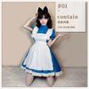 Costume Alice au Pays des Merveilles Robe de Princesse Maid Performance Halloween Anime Japonais Polyester Bleu