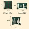 Christmas Tree Throw Pillow Covers Embroidered Cherry Pillow Cases Cushion Cover  for Xmas Party