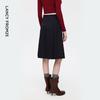 LANGZI EiLEEN ELITEE Wool Blend A-Line Pleated Skirt