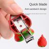 Tiger Strawberry With Keychain Pedicure Tool Animal Fruits Cute Nail Clipper Manicure Tool Cartoon Nail Sanding Mini Nail File