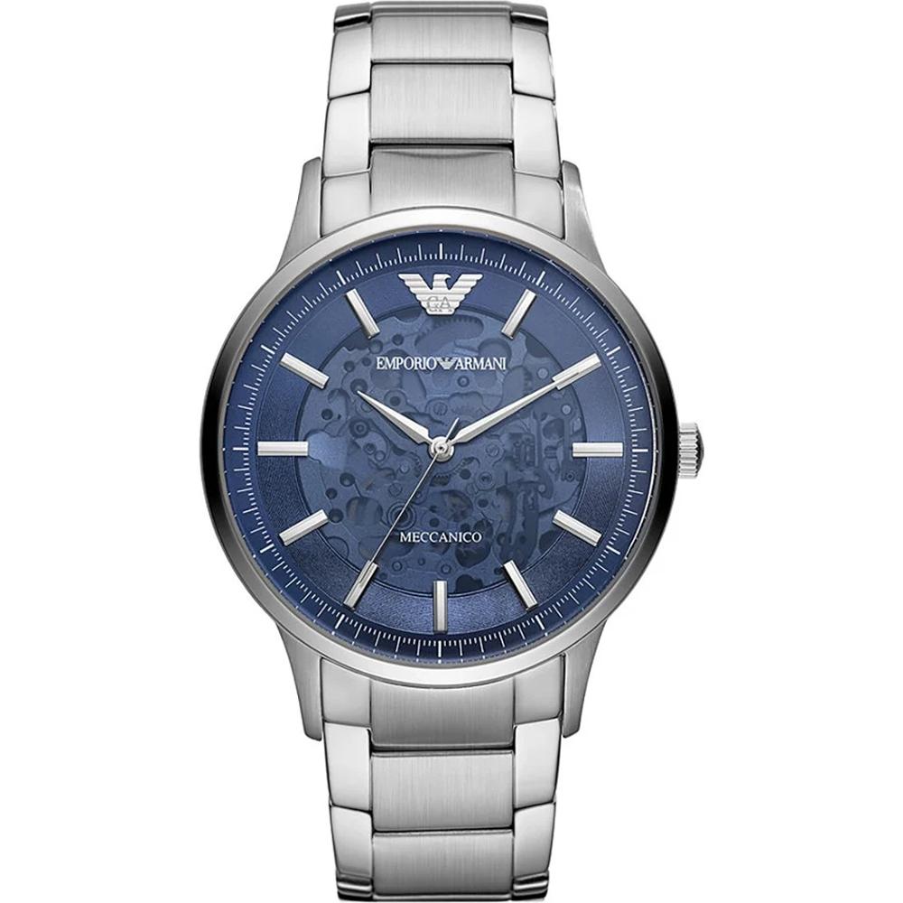 

Emporio Armani Renato Blue Metal Silver Men s Mechanical Automatic Watch AR60037 синий