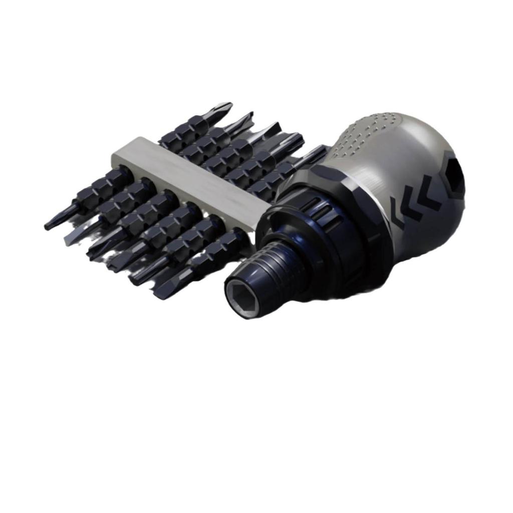 Dual-Use Ratchet Screwdriver Set: Phillips, Slotted, Y-Type, U-Type, Telescopic & Odd-Shaped Heads with Rack