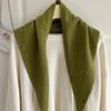 Korean Style Wool Knitted Triangular Scarf Women Headscarf Knitted Scarf Multi-Functional Warm Knitted Scarf