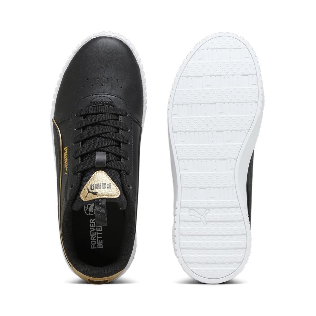 Puma Carina Metallic Sneakers 2023 Puma Size 2.0 Pop-Up (393214) Women's Fall/Winter Colorway Black/Puma Gold/Puma White, 23.5cm