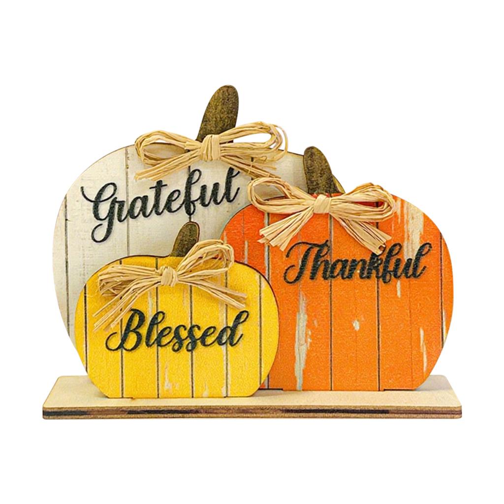 Halloween Three Pumpkin Festivals Carnival 2D Wooden Tabletop Decoration Assembly Festival Props