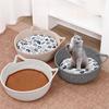 Cotton Rope Woven Cat Bed Basket Dual‑handle Nest with Cushion Cooling Pad Scratch‑proof for Indoor Cats All Season