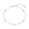 Sterling Pearl Bracelet Women 14K Gold Plated Or Rhodium Minimalist Geometric Design Everyday Stackable