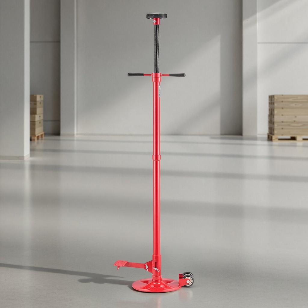 Underhoist Support Stand, 3/4 Ton Capacity Under Hoist Jack Stand with Two Wheels, Lifting from 1320 To 2032 Mm, Bearing Mounted Spin Handle, Foot