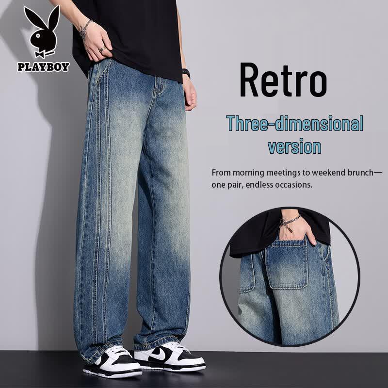 Playboy Men s Straight-Leg Distressed Jeans 30
