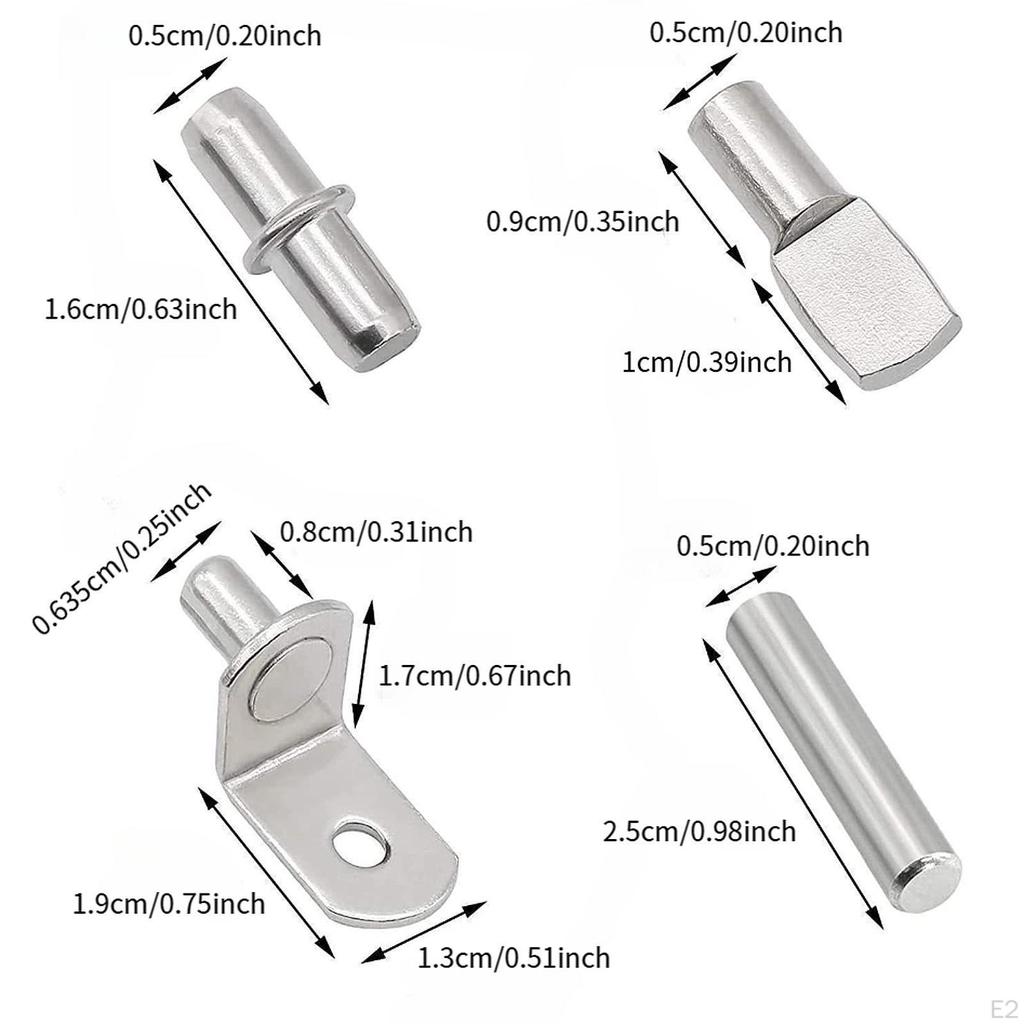 104 Pieces Shelf Pins Holders 4 Multi Functional Portable Practical Support Pegs for Wardrobe