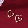 Vintage Gold Heart Dangle Earrings - Simple, Versatile, and Trendy Ear Cuffs